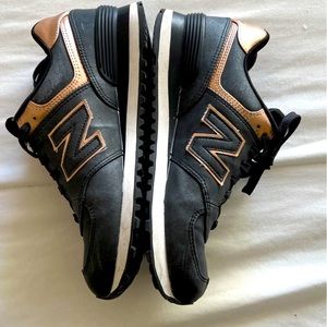 New balance sneakers rose gold